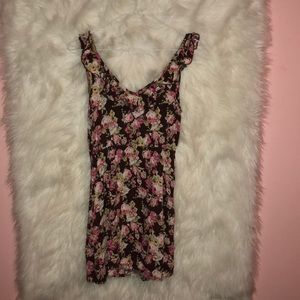 Brown floral dress